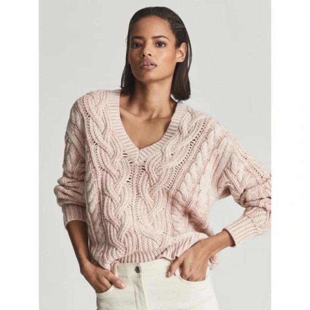 NWOT REISS Esme Cable Knit Jumper